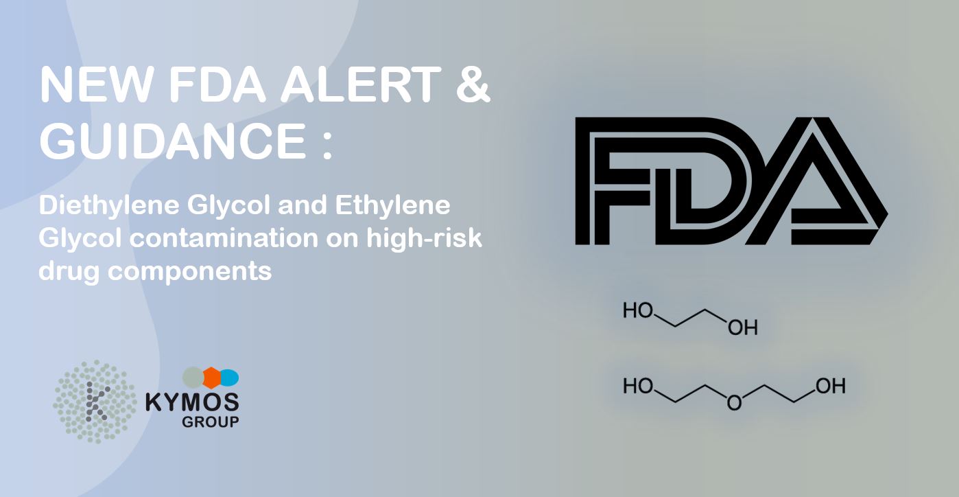 Image of Kymos' article on FDA's alert about DEG & EG contamination